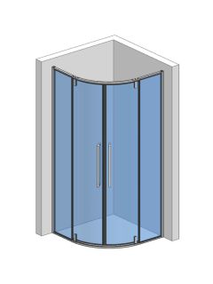 Душевой уголок AQUAme AQM7101-9 90x90см хром